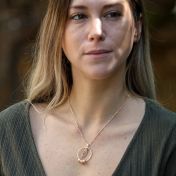 Collar Familia Para Siempre con Nombre [Bañado en Oro Rosa de 18K]