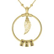 Familie für Immer Namenskette [750er Gold Vermeil]