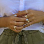 Bague Spinner Brillante Cercles d'Amour [Argent 925] - 3 Anneaux