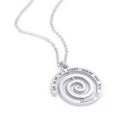 Timeless Message Engraved Necklace [Sterling Silver]