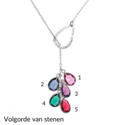 Enchanted Lariat Birthstone Necklace [Sterling Silver]