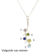 Wortels van Liefde Ketting Verticaal [Sterling Zilver]