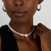 Verzaubertes Pavé Charm Milanaise Kette [Sterlingsilber]