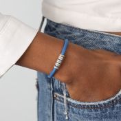 Bracelet Prénom Liés Ensemble [Daim Bleu]