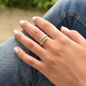 Anillo Cisne con Nombre [Plata de Ley] - 2 Nombres