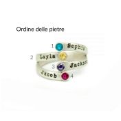 Anello Nettarinidi con Pietra di Nascita [Argento 925]