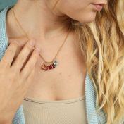 Collier Douche de Soleil Avec Pierres de Naissance [Plaqué Or 18ct]