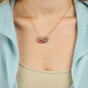 Collier Douche de Soleil Avec Pierres de Naissance [Plaqué Or 18ct]