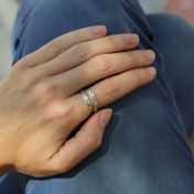 Anillo Cisne con Nombre [Plata de Ley] - 2 Nombres