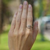 Anillo Cisne con Nombre [Plata de Ley] - 2 Nombres