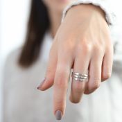 Bague Cygne - 3 Prénoms [Argent 925] 