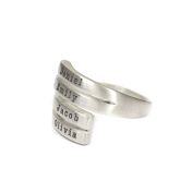 Anillo Cisne con Nombre - 4 Nombres [Plata de Ley]