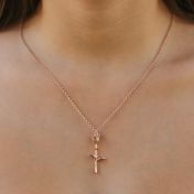 Sweet Rose Necklace [Rose Gold Plated]