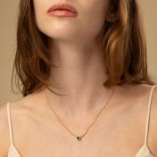 Beloved Birthstone Circle Necklace with Diamonds [18K Gold Vermeil]