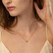 Beloved Birthstone Circle Necklace with Diamonds [18K Gold Vermeil]