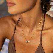 Beloved Birthstone Circle Necklace with Diamonds [18K Gold Vermeil]
