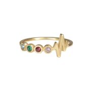 Anello Battito di Talisa con Pietra di Nascita [Placcato Oro 18kt]