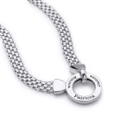 Family Circle Milanese Chain Name Necklace [Silver]