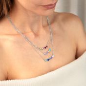 Talisa Hearts Signature Birthstone Necklace [Silver]