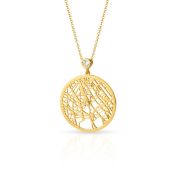 Talisa Map Necklace with Heart Diamond [18K Gold Plated]