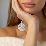 Talisa Map Necklace with Heart Diamond [14 Karat White Gold]