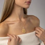 Talisa Map Necklace with Heart Diamond [18K Gold Plated]