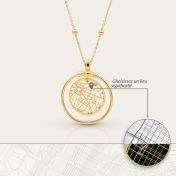 Collier Talisa Carte avec Prénoms [Vermeil 18ct]