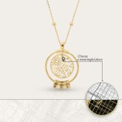 Talisa Karten Kette mit Namen [750er Gold Vermeil]