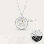 Collier Talisa Carte avec Prénoms [Argent 925]