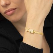 Talisa Charms Initial Bracelet [18K Gold Plated]