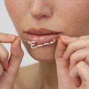 Talisa Italic Name Necklace [18K Gold Vermeil]