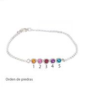 Pulsera Estrellas Talisa con Piedras de Nacimiento [Plata de Ley]