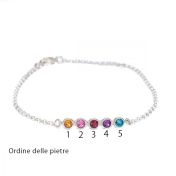 Bracciale con Stelle e Pietra di Nascita di Talisa [Argento 925]