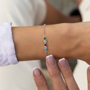 Pulsera Estrellas Talisa con Piedras de Nacimiento [Plata de Ley]