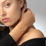 Talisa Stars Birthstone Bracelet with 0.20 ct Diamond [18K Gold Vermeil]