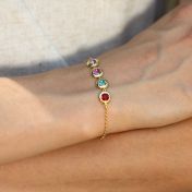 Talisa Stars Birthstone Cascade Bracelet [18K Gold Vermeil]