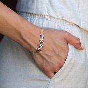 Talisa Stars Birthstone Cascade Bracelet [Silver]