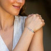 Talisa Stars Birthstone Cascade Bracelet [Silver]