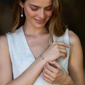 Talisa Stars Birthstone Cascade Bracelet [Silver]
