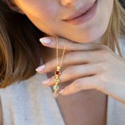 Talisa Stars Birthstone Cascade Necklace [18K Gold Vermeil]