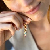 Talisa Stars Birthstone Cascade Necklace [18K Gold Vermeil]