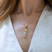 Talisa Stars Birthstone Cascade Necklace [18K Gold Vermeil]