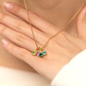 Talisa Stars Birthstone Drop Necklace with Diamonds [18K Gold Vermeil]