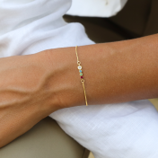 Talisa Stars Birthstone Bracelet with Diamond [18K Gold Vermeil]