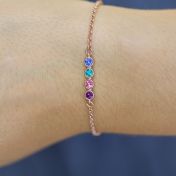 Talisa Stars Birthstone Bracelet [18K Rose Gold Plated]