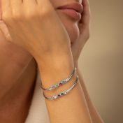 Talisa Stars Gemstone Cuff [Silver]