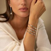 Talisa Stars Gemstone Cuff [Silver]