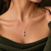 Talisa Starlight Birthstone Necklace [Silver]