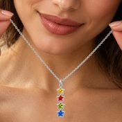 Talisa Starlight Birthstone Necklace [Silver]