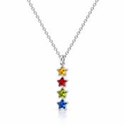 Talisa Starlight Birthstone Necklace [Silver]